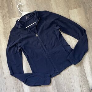 Beyond Yoga Jacket on the go fitted zip womens Navy Blue (small) athleisure gym